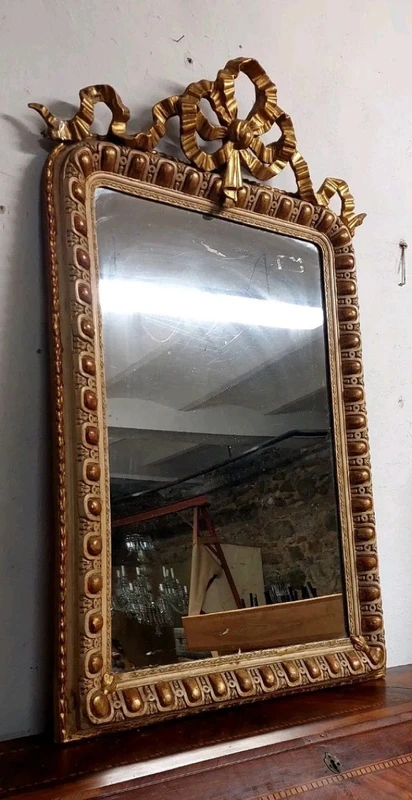 MIROIR ANCIEN 19e SIÈCLE h.125