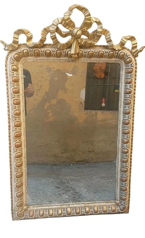 MIROIR ANCIEN 19e SIÈCLE h.125