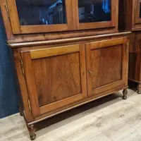 Pair of sideboard bookcases in walnut 1840s Empire high quality