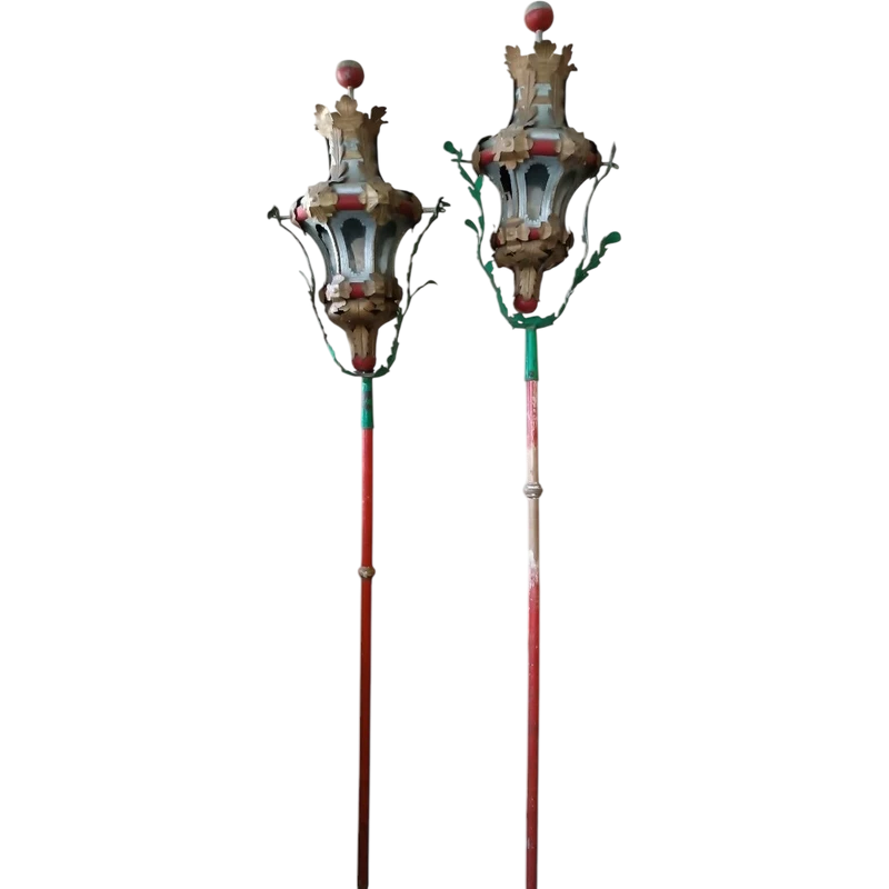 Paire de lanternes début 19ème siècle Toscane