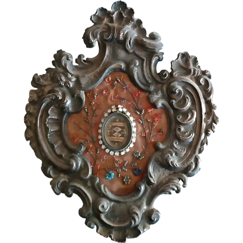 Antico Reliquiario in argento con reliquie 20x17 cm