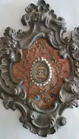 Antico Reliquiario in argento con reliquie 20x17 cm