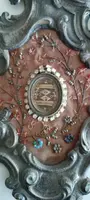 Antico Reliquiario in argento con reliquie 20x17 cm