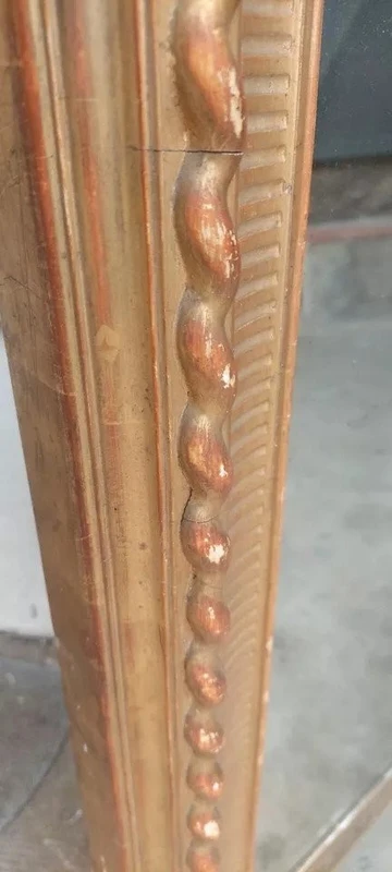 Grande Specchiera Carlo X antica Legno Dorata Oro Zecchino Originale