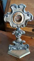 Reliquiario in legno argentato con reliquia San Giusto XVIII secolo
