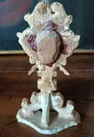 Reliquiario in legno dorato XVIII secolo ,reliquie di San Filippo benizi e San gregorio