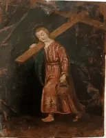 Piccolo dipinto su rame SAN CRISTOFORO XVII\XVIII SECOLO