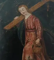 Piccolo dipinto su rame SAN CRISTOFORO XVII\XVIII SECOLO