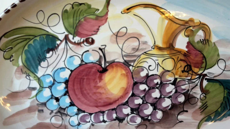 Hand-painted ceramic plate