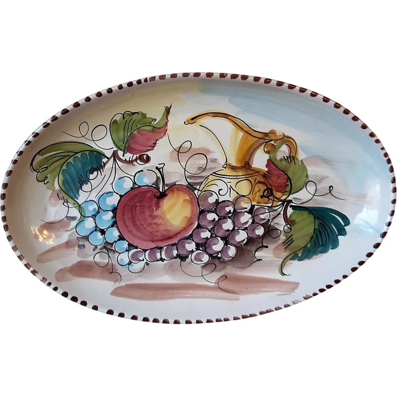 Piatto in ceramica dipinto a mano