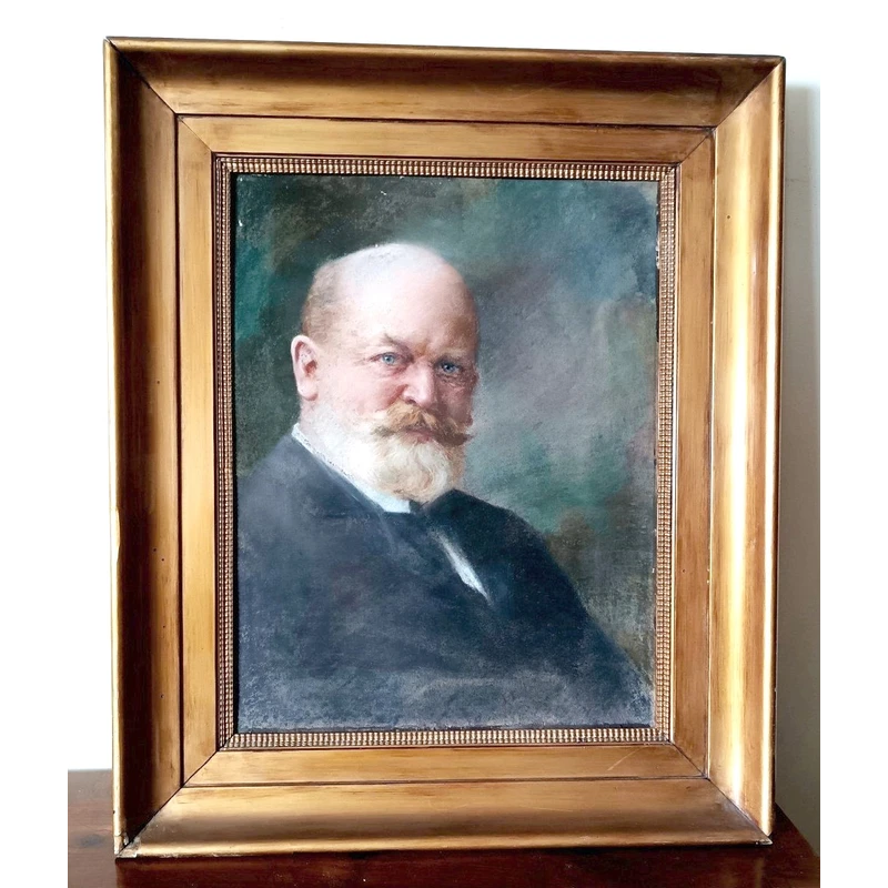Pastel painting manly portrait- 19th century