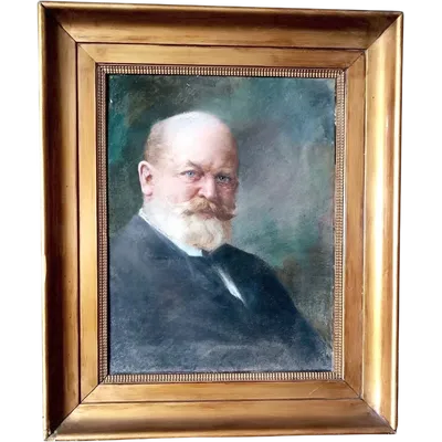 Pastel painting manly portrait- 19th century