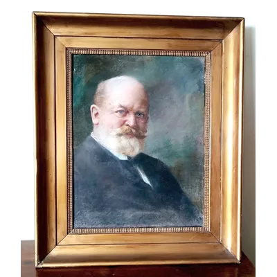 Pastel painting manly portrait- 19th century
