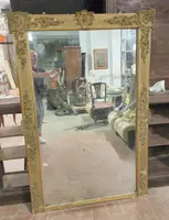 Beautiful Antique Wood and Golden Pastel Mirror