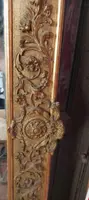 Beautiful Antique Wood and Golden Pastel Mirror