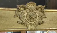 Beautiful Antique Wood and Golden Pastel Mirror