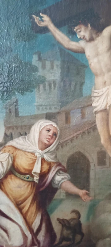 Antique painting-oil on canvas-ESTASIS OF SANTA MARGHERITA FROM CORTONA-Italian school 18th century