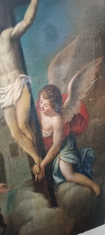 Antique painting-oil on canvas-ESTASIS OF SANTA MARGHERITA FROM CORTONA-Italian school 18th century