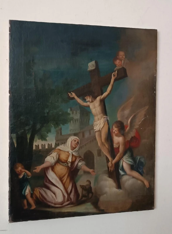 Antique painting-oil on canvas-ESTASIS OF SANTA MARGHERITA FROM CORTONA-Italian school 18th century