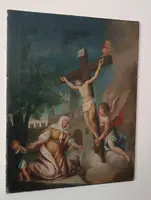 Antique painting-oil on canvas-ESTASIS OF SANTA MARGHERITA FROM CORTONA-Italian school 18th century