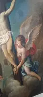 Antique painting-oil on canvas-ESTASIS OF SANTA MARGHERITA FROM CORTONA-Italian school 18th century