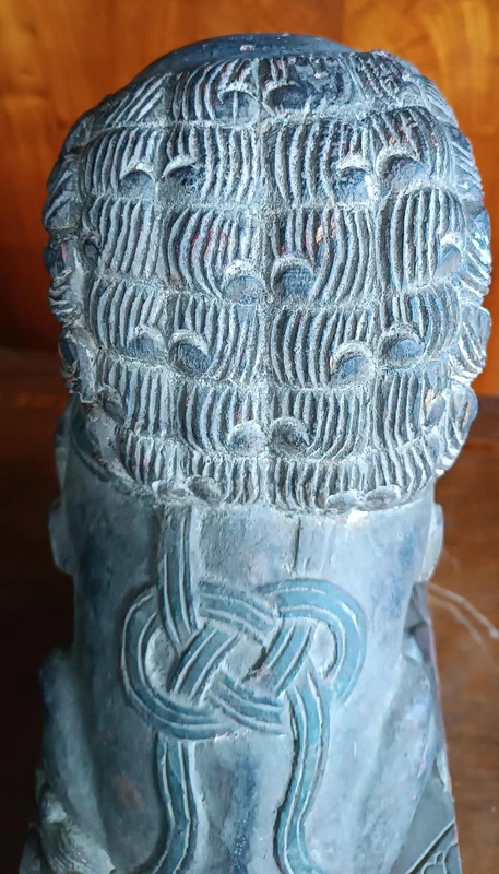 Lacquered wood pho dog-China early xx century