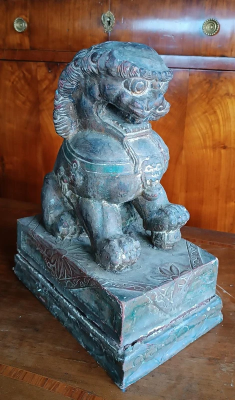 Lacquered wood pho dog-China early xx century