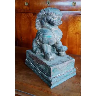Lacquered wood pho dog-China early xx century