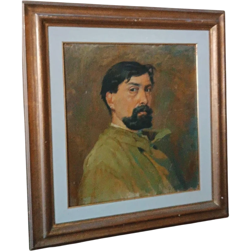 Oil on canvas portrait 1920s-painted on the back -Giuseppe Torelli ( 1881 -1959 )