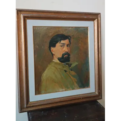 Oil on canvas portrait 1920s-painted on the back -Giuseppe Torelli ( 1881 -1959 )