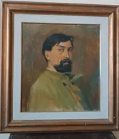 Oil on canvas portrait 1920s-painted on the back -Giuseppe Torelli ( 1881 -1959 )
