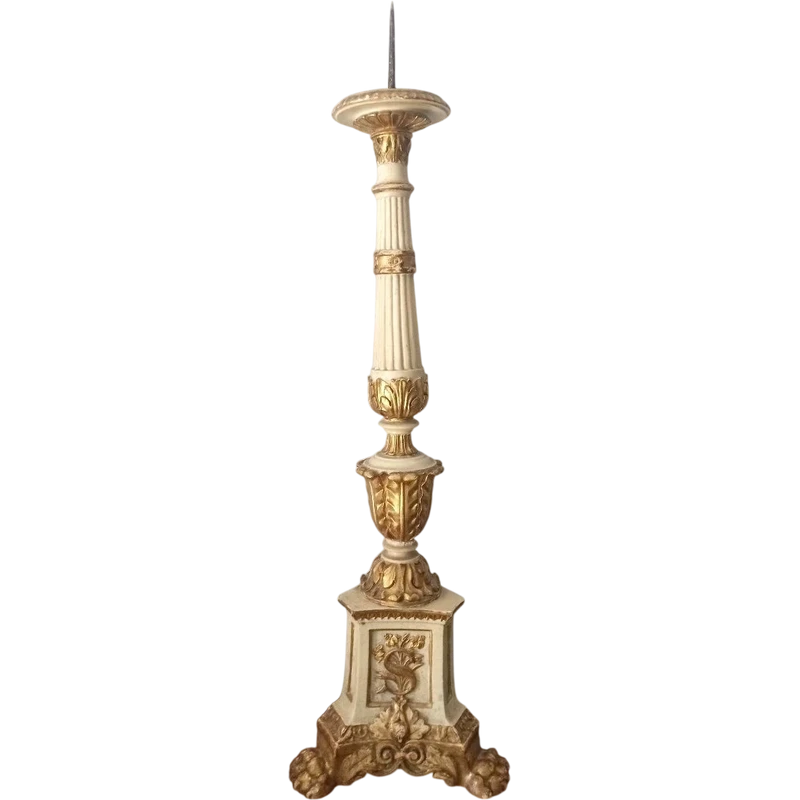FINE GOLDEN LACQUERED WOOD CANDELIER 700 h.80 cm