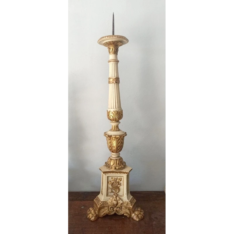 FINE GOLDEN LACQUERED WOOD CANDELIER 700 h.80 cm