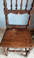 Pair of Carved Chairs Italian Manufacture Of The Seventeenth Century Rare