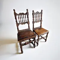 Pair of Carved Chairs Italian Manufacture Of The Seventeenth Century Rare
