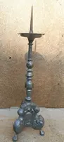 CHANDELIER ANTIQUE EN ÉTAIN BAROQUE LUIGI XIV ORIGINAL 18E SIÈCLE