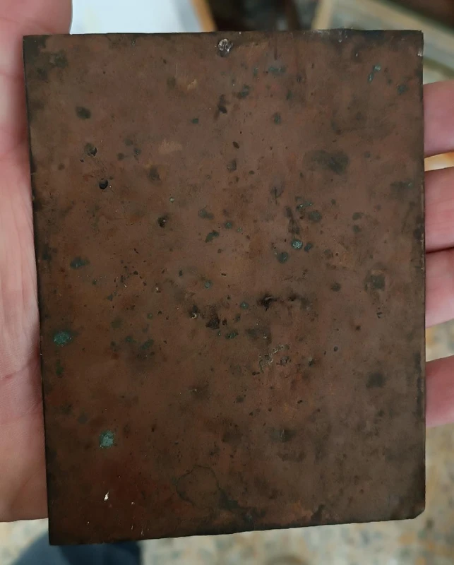 Peinture ancienne sur cuivre représentant la Vierge Marie 17e/18e siècle