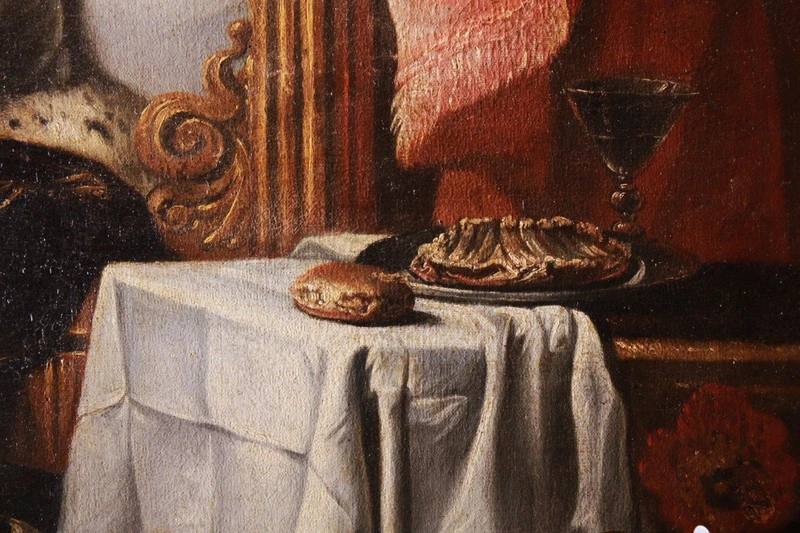 WILLEM VAN HERP att. "Isacco benedice Giacobbe " olio su tela XVII sec.