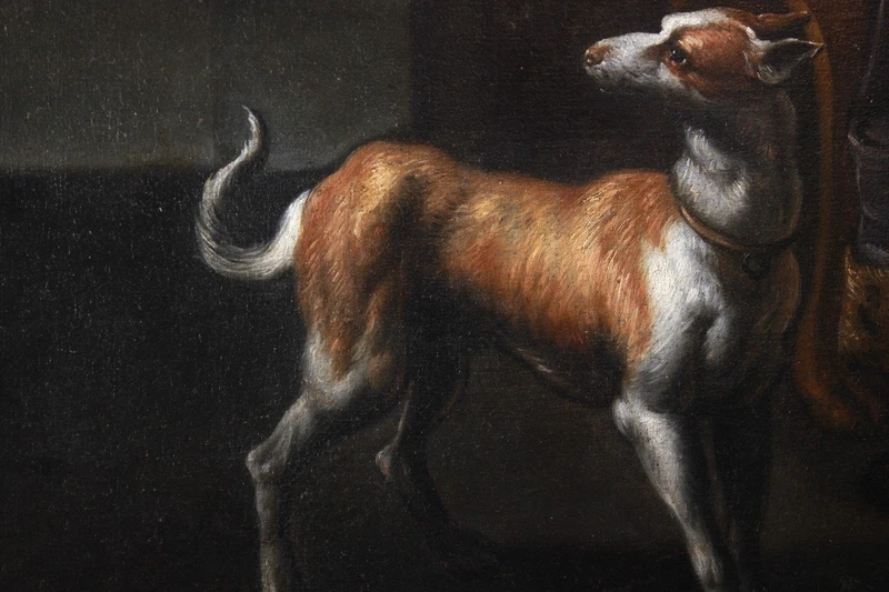 WILLEM VAN HERP att. "Isacco benedice Giacobbe " olio su tela XVII sec.