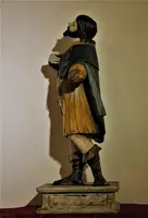 Scultura lignea policroma,San Rocco su basamento.