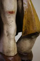 Scultura lignea policroma,San Rocco su basamento.