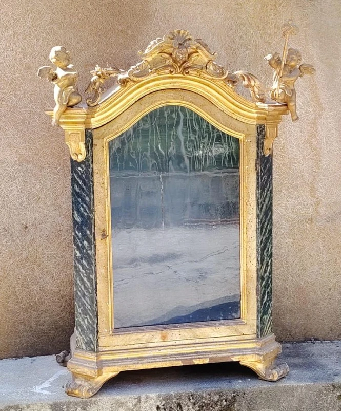 Antica teca vetrina Periodo Barocco toscana fine 600