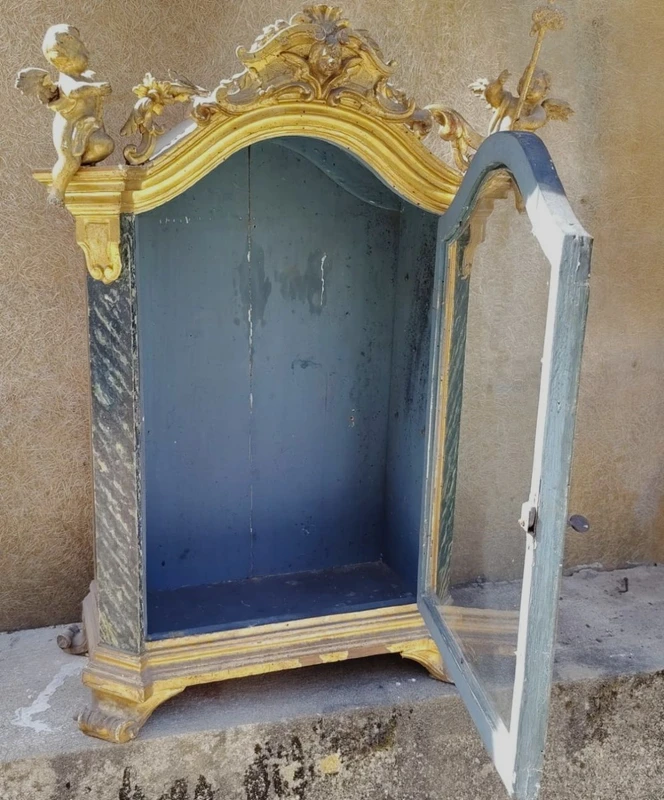 Antica teca vetrina Periodo Barocco toscana fine 600