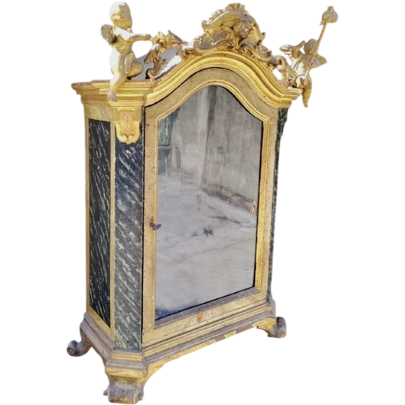 Antica teca vetrina Periodo Barocco toscana fine 600