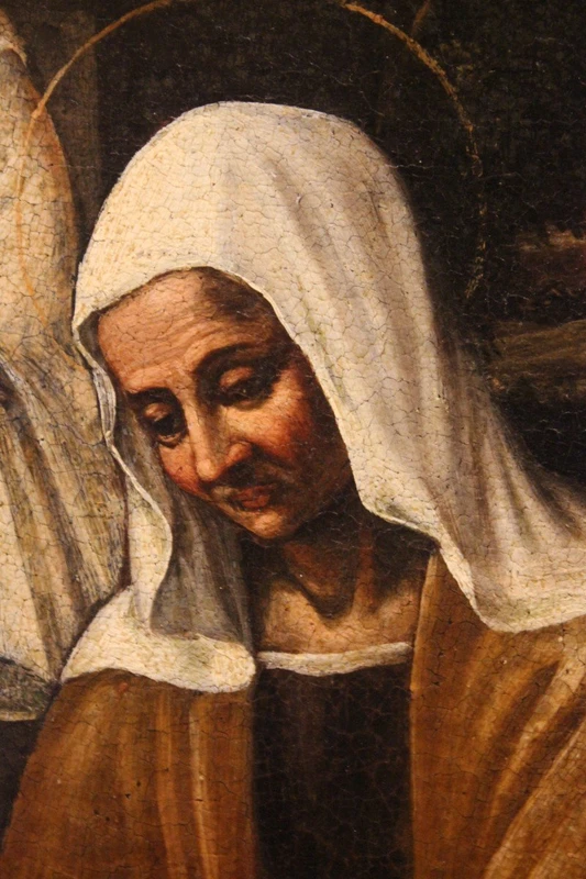 Sacra Famiglia  ( San Giovannino Elisabetta e Zaccaria ) dipinto olio su tela.