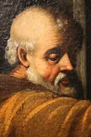 Sacra Famiglia  ( San Giovannino Elisabetta e Zaccaria ) dipinto olio su tela.