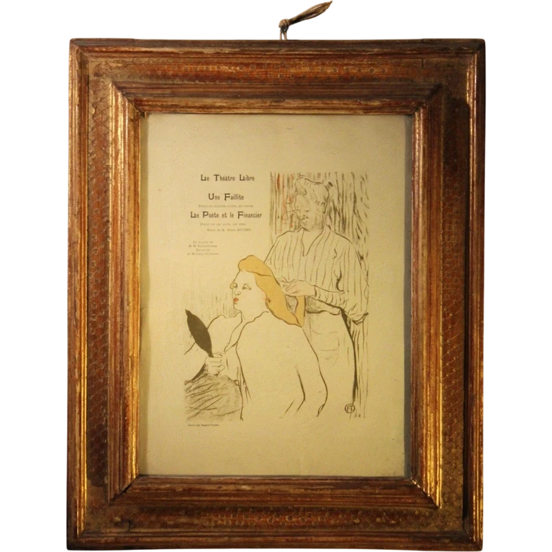 Henri de Toulouse-Lautrec 1864-1901 | La toletta per "Le Théâtre Libre" (1893) Il parrucchiere