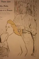 Henri de Toulouse-Lautrec 1864-1901 | La toletta per "Le Théâtre Libre" (1893) Il parrucchiere