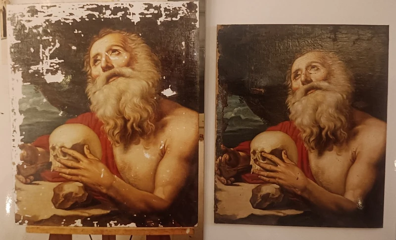 San Gerolamo nella grotta, olio su tela XVI/XVII sec.