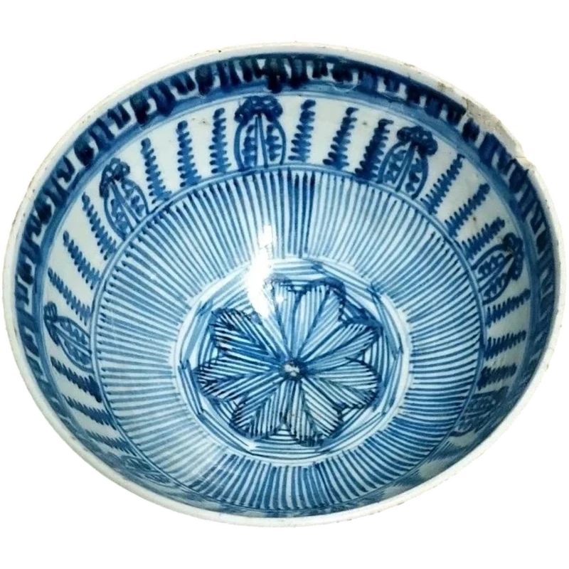 Antica Coppa Cina Blue XVII SECOLO Dinastia MING